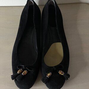 Gucci suede round toe ballet flats